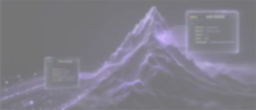 Glowing health data streams rising into a mountain-shaped peak, linking a raw payload without ROOK to a standardized record with ROOK